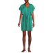 Women's Sheer Oversized Short Sleeve Gathered Waist Swim Cover-up Dress, Front