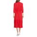 Women's Rayon Shirred Midi Shirt Dress, Back