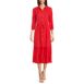 Women's Rayon Shirred Midi Shirt Dress, Front