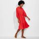 Women's Rayon Shirred Midi Shirt Dress, alternative image