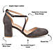 Journee Collection Women's Comfort Crisscross Strap Foster Heels, alternative image
