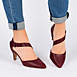 Journee Collection Women's Comfort Asymmetrical Strap Tillis Heels, alternative image