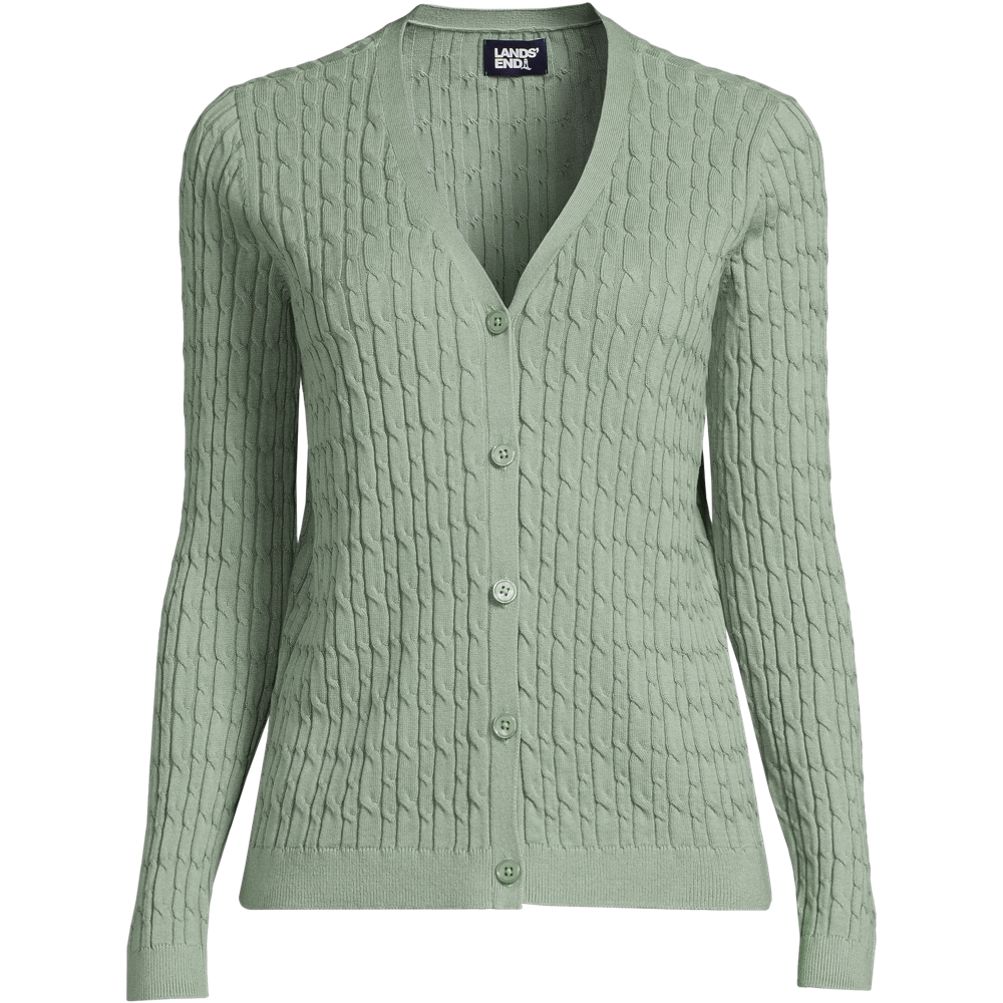 Lands end lofty hot sale cable cardigan