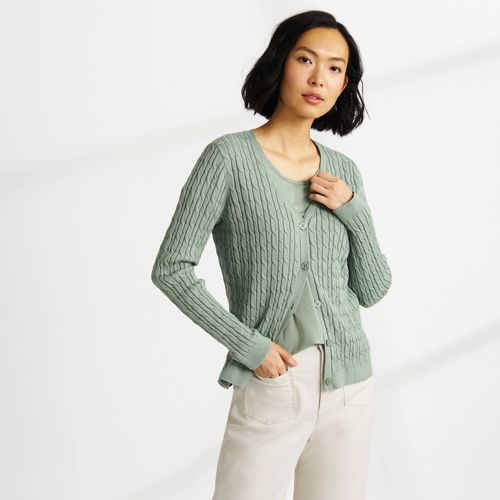 Women's Cotton Modal Crew Cardigan