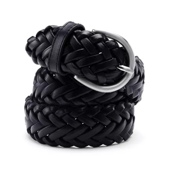 School Uniform Women's Leather Braided Belt - primary