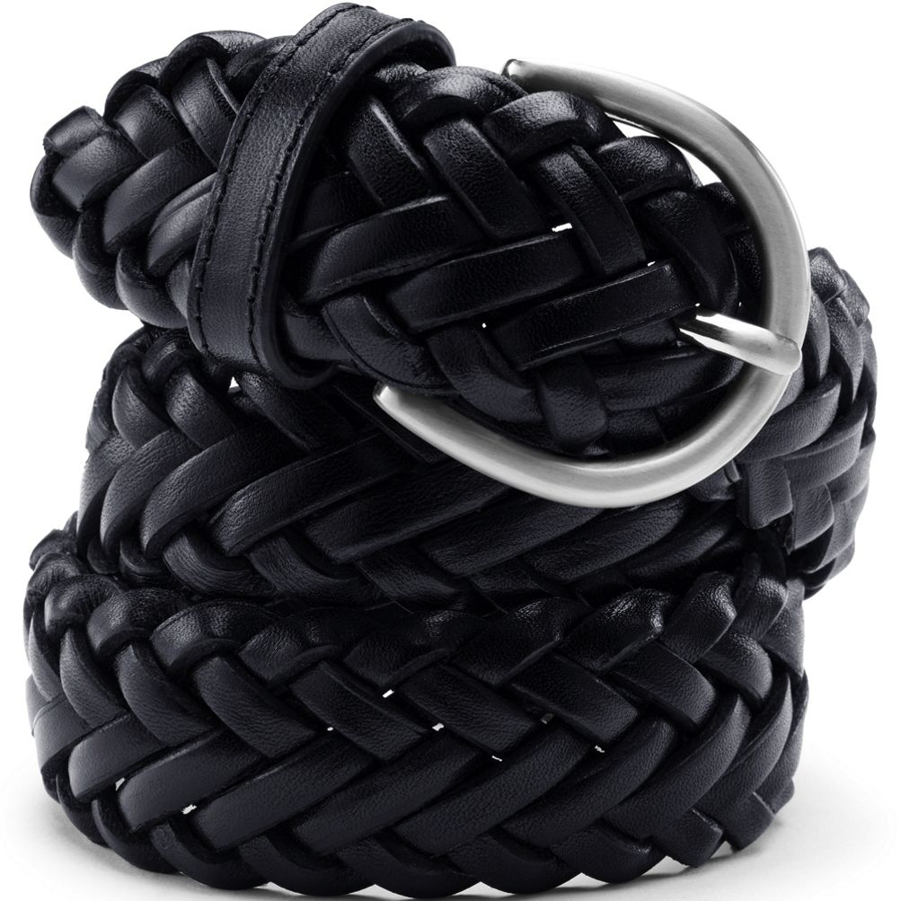 Women s Leather Braided Belt Lands End