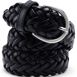 Women's Leather Braided Belt, Front