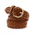 School Uniform Women's Leather Braided Belt, Front