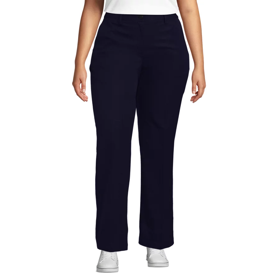 School Uniform Women's Recycle Active Chino Comfort Waist Straight Leg Pants view 2