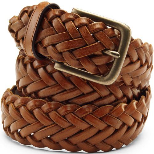 Men's Leather Braid Belt