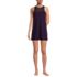 Women's Chlorine Resistant Smoothing Control Mesh High Neck Swim Dress One Piece Swimsuit, Front