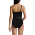 Women's Chlorine Resistant Smoothing Control Mesh High Leg One Shoulder One Piece Swimsuit, Back