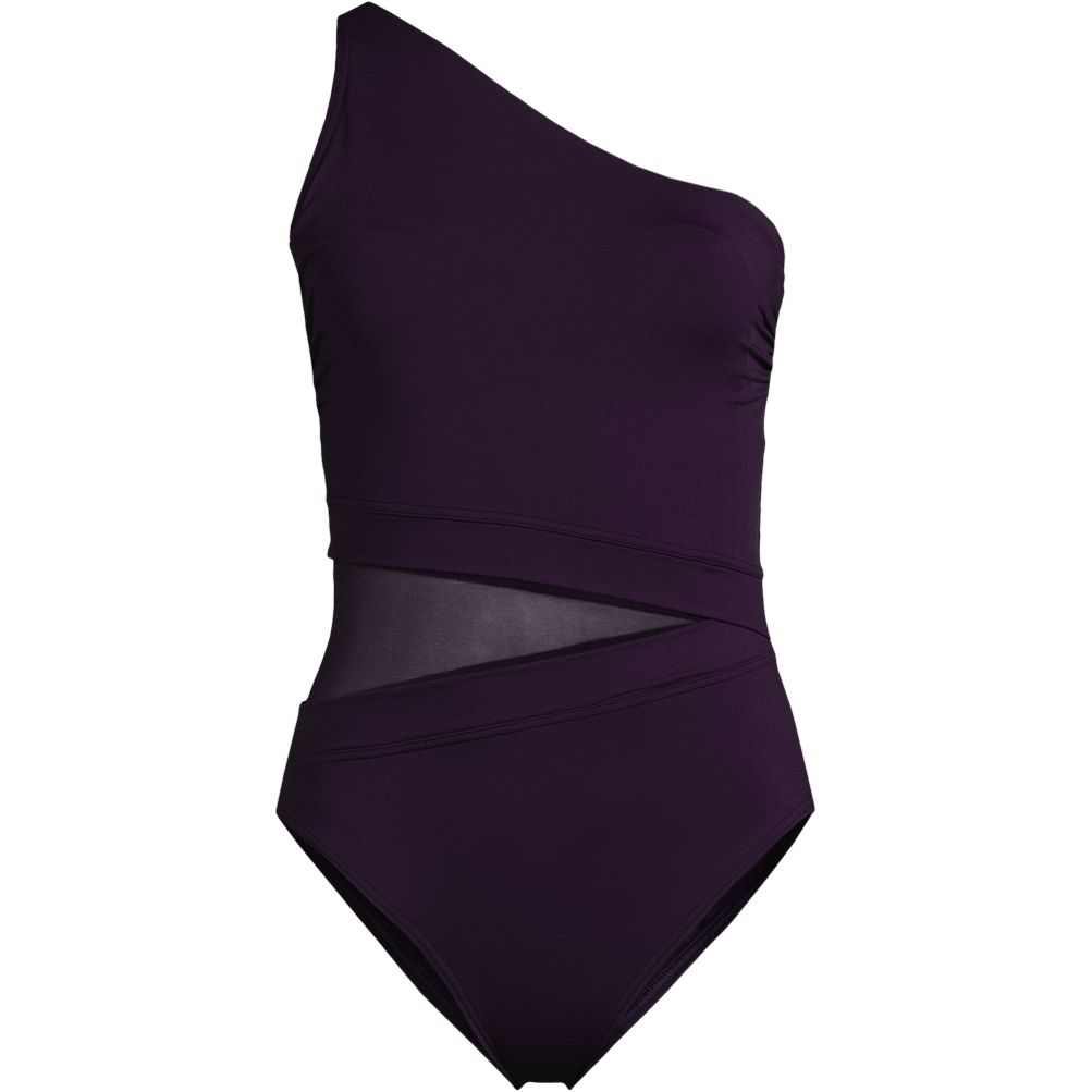 【PORTERNA】landing mid-length one piece La Blanca Island Goddess Draped One-Piece Swimsuit | Garnet Hill
