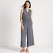 Women's Crepe Sleeveless Smocked Jumpsuit, Front