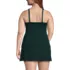 Women's Plus Size Chlorine Resistant Smoothing Control Mesh High Neck Tankini Swimsuit Top , Back