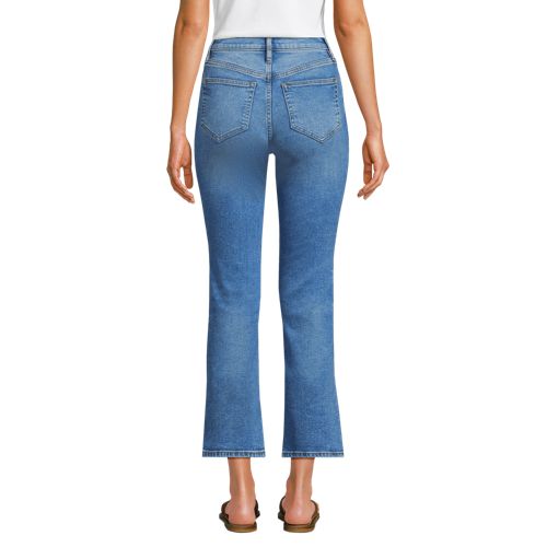 Women s Cropped Flare Jeans High Waisted Lands End