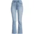 Women's Petite Recover High Rise Button Front Kick Flare Crop Jeans, Front