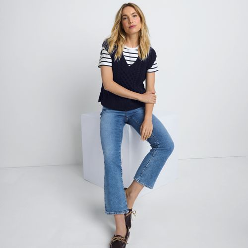 Denim & Co. Regular Comfy Knit Air Pull On Wide Leg Jeans