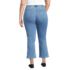 Women's Plus Size Recover High Rise Button Front Kick Flare Crop Jeans, Back