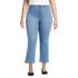 Women's Plus Size Recover High Rise Button Front Kick Flare Crop Jeans, Front