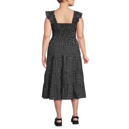 Women's Cotton Dobby Smocked Dress with Ruffle Straps - image 2