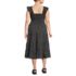 Women's Plus Size Cotton Dobby Smocked Dress with Ruffle Straps, Back