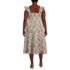 Women's Plus Size Cotton Dobby Smocked Dress with Ruffle Straps, Back