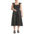 Women's Plus Size Cotton Dobby Smocked Dress with Ruffle Straps, Front