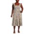 Women's Plus Size Cotton Dobby Smocked Dress with Ruffle Straps, Front
