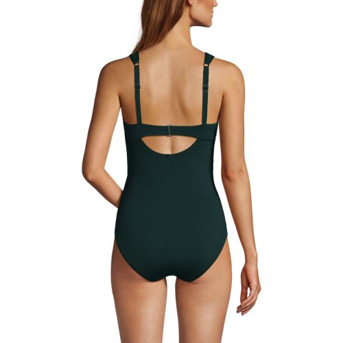 Women's Chlorine Resistant Smoothing Control Mesh High Neck One Piece Swimsuit - image 2