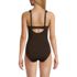Women's Chlorine Resistant Smoothing Control Mesh High Neck One Piece Swimsuit, Back