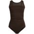 Women's Chlorine Resistant Smoothing Control Mesh High Neck One Piece Swimsuit, Front