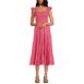 Women's Cotton Dobby Smocked Dress with Ruffle Straps, Front