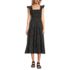 Women's Cotton Dobby Smocked Dress with Ruffle Straps, Front