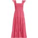 Women's Cotton Dobby Smocked Dress with Ruffle Straps, Front