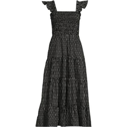 Women's Cotton Dobby Smocked Dress with Ruffle Straps - image 1