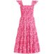 Women's Petite Cotton Dobby Smocked Dress with Ruffle Straps, Front
