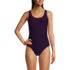 Women's Chlorine Resistant Texture High Leg Soft Cup Tugless Sporty One Piece Swimsuit, Front