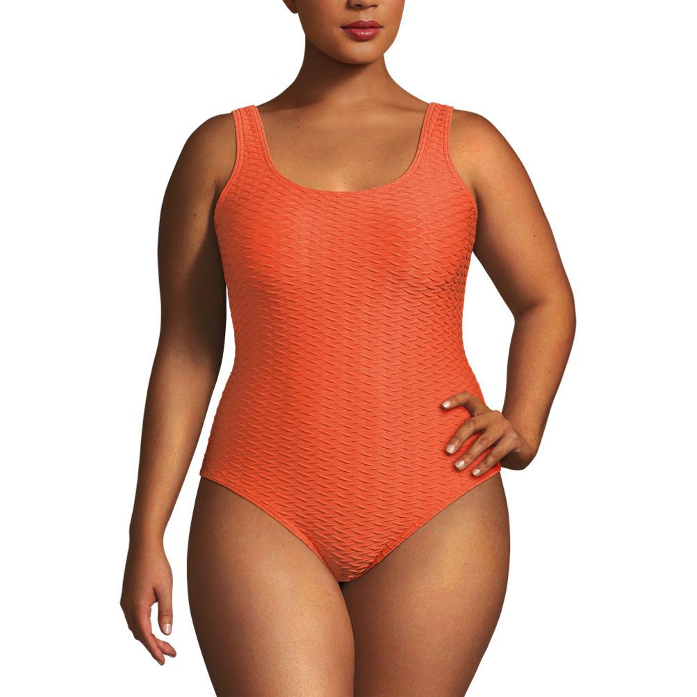 Lands' End Womens Chlorine Resistant Tugless Tank Soft Cup One Piece  Swimsuit-Dbl Splice Deep Sea/Ombre Ripples Plus 24w : : Clothing,  Shoes & Accessories