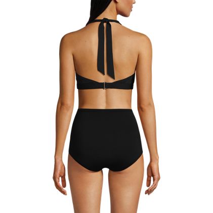 Women's Chlorine Resistant Square Neck Halter Bikini Top - image 2