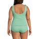 Women's Plus Size Gingham V-Neck Shoulder Tie Tankini Swimsuit Top, Back