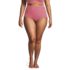 Women's Plus Size Tummy Control Gingham Tugless High Waisted Bikini Bottoms, Front