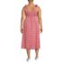 Women's Plus Size Textured Tie Shoulder Midi Dress, Back