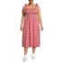 Women's Plus Size Textured Tie Shoulder Midi Dress, Front