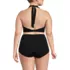 Women's Plus Size Chlorine Resistant Square Neck Halter Bikini Top, Back