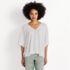 Women's Petite Linen Blend Beach Top, Front