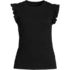 Women's Petite Rib Ruffle Sleeve Top, Front