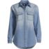 Women's Two Pocket Denim Shirt, Front