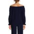 Women's 3/4 Sleeve Gauze On or Off the Shoulder Blouse, Back