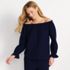 Women's 3/4 Sleeve Gauze On or Off the Shoulder Blouse, alternative image